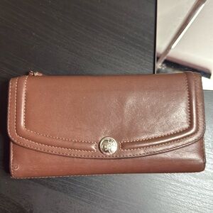 Coach vintage brown leather wallet and checkbook cover